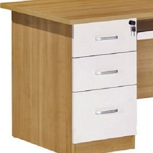 Partical board computer table with storage drawers