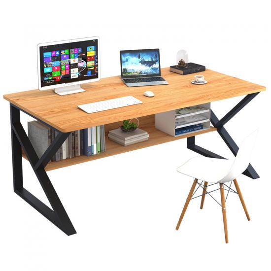double layer large computer table with storage